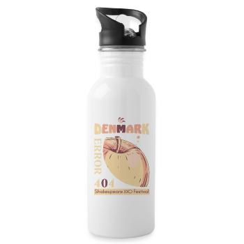 Denmark Shakespeare xxo Festival funny quote - Water bottle with straw - white - Right