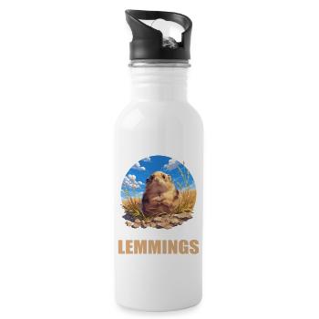 Lemmings Lemming - Water bottle with straw - white - Right