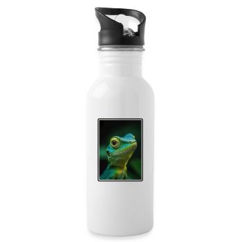 Lézards Lézard - Gourde avec paille intégrée - blanc - Droite