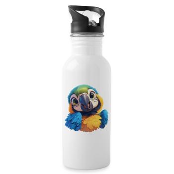 Macaw's Era - Water bottle with straw - white - Right