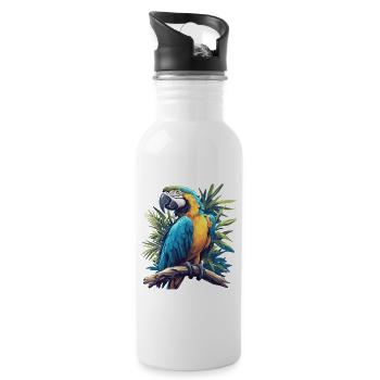 Macaw's Era - Water bottle with straw - white - Right