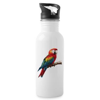 Macaw's Era - Water bottle with straw - white - Right