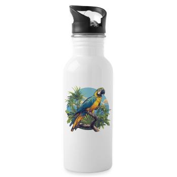 Macaw's Era - Water bottle with straw - white - Right