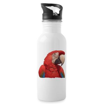 Macaw's Era - Water bottle with straw - white - Right
