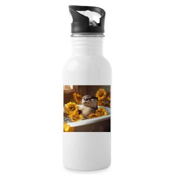 Otter - Trinkflasche mit integriertem Trinkhalm - Weiß - Rechts