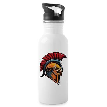 Spartan Warrior Sparta Helmet - Water bottle with straw - white - Right