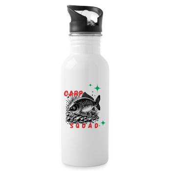Carpe squad - L'équipe qui gagne - Gourde avec paille intégrée - blanc - Droite