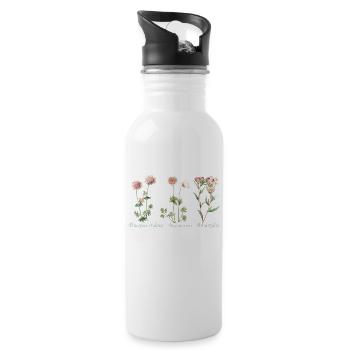 Botanische Illustration Botanical Illustration - Trinkflasche mit integriertem Trinkhalm - Weiß - Rechts