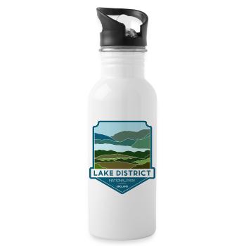 Lake District National Park – England - Water bottle with straw - white - Right