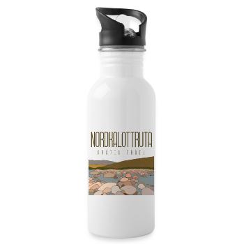 Nordkalottruta - Arctic Trail - Water bottle with straw - white - Right