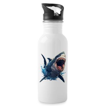 Mégalodons Megalodon - Gourde avec paille intégrée - blanc - Droite