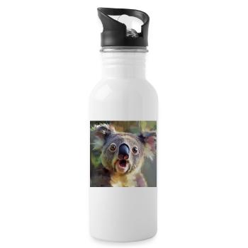 Koala - Trinkflasche mit integriertem Trinkhalm - Weiß - Rechts