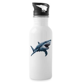 Mégalodons Megalodon - Gourde avec paille intégrée - blanc - Droite