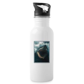 Mégalodons Megalodon - Gourde avec paille intégrée - blanc - Droite