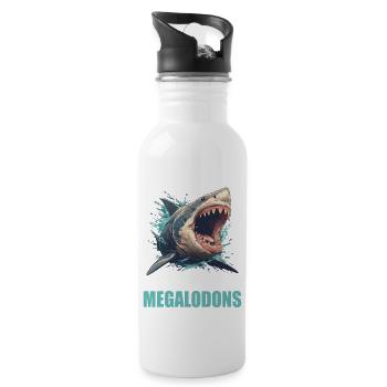 Mégalodons Megalodon - Gourde avec paille intégrée - blanc - Droite