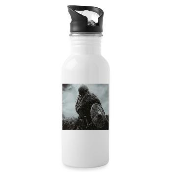 Wikinger - Trinkflasche mit integriertem Trinkhalm - Weiß - Rechts