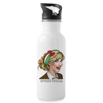 FEMME ITALIE BUONA ITALIA - Gourde avec paille intégrée - blanc - Droite