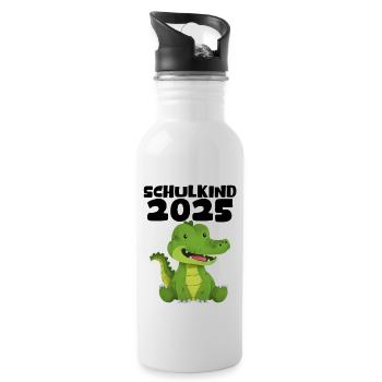 School Child 2025 Young Girls School Enrollment 2025 Decoration - Water bottle with straw - white - Right