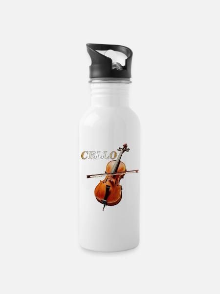 CELLO - Trinkflasche mit integriertem Trinkhalm - Weiß