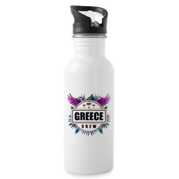 Grèce Équipage Tropical - Gourde avec paille intégrée - blanc - Droite