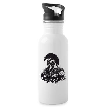 Spartan Gym Gladiateur Muscles Musculation - Gourde avec paille intégrée - blanc - Droite