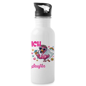 Braut T-Shirt JGA Frauen Junggesellenabschied - Trinkflasche mit integriertem Trinkhalm - Weiß - Rechts