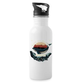 Gulf Of Mexico Forever - Trinkflasche mit integriertem Trinkhalm - Weiß - Rechts