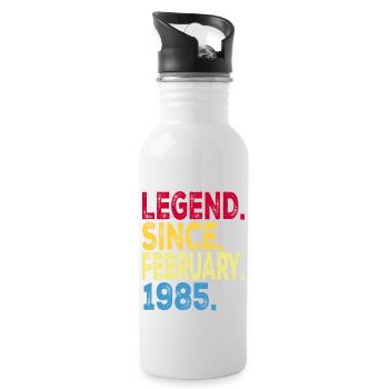 Légende depuis février 1985 Design Pour les personnes âgées - Gourde avec paille intégrée - blanc - Droite