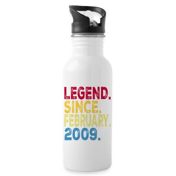 Légende depuis février 2009 Design Pour garçon , fille - Gourde avec paille intégrée - blanc - Droite