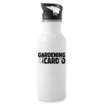Plant Lover Gardening Gardening Is - Water bottle with straw - white - Right