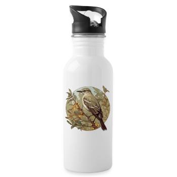 Spottdrosseln Spottdrossel - Trinkflasche mit integriertem Trinkhalm - Weiß - Rechts