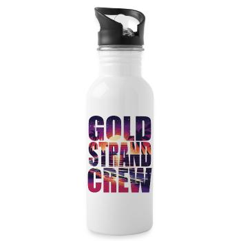 Golden Sands Crew Bulgarie Fêtes de fin d’année - Gourde avec paille intégrée - blanc - Droite