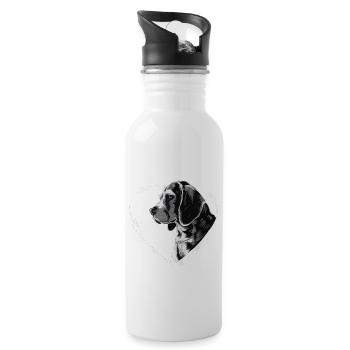 Beagle - Trinkflasche mit integriertem Trinkhalm - Weiß - Rechts