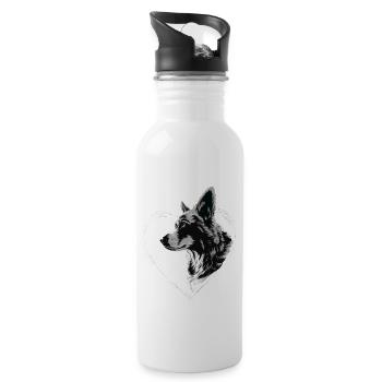 Corgi - Trinkflasche mit integriertem Trinkhalm - Weiß - Rechts