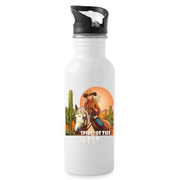 RIDER SPIRIT DE L’OUEST - Gourde avec paille intégrée - blanc - Droite