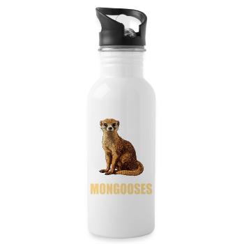 Mungos Mungo - Trinkflasche mit integriertem Trinkhalm - Weiß - Rechts