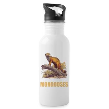 Mungos Mungo - Trinkflasche mit integriertem Trinkhalm - Weiß - Rechts