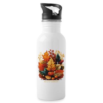 AUTUMN - Water bottle with straw - white - Right