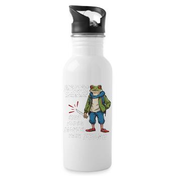 MESSER Benutzer SEHR FEIGE - Trinkflasche mit integriertem Trinkhalm - Weiß - Rechts