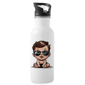 Baby Comic Sunglasses - Water bottle with straw - white - Right