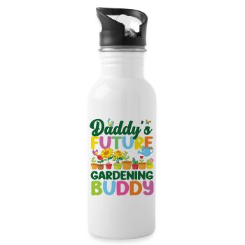 Plant Lover Gardening Toddler - Water bottle with straw - white - Right