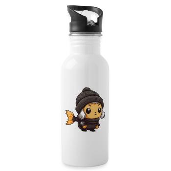 Fish Winter Animal Anime - Water bottle with straw - white - Right