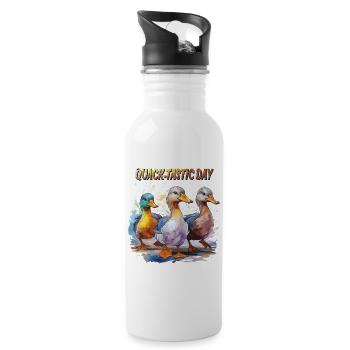 ENTEN QUACK-TASTIC DAY - Trinkflasche mit integriertem Trinkhalm - Weiß - Rechts
