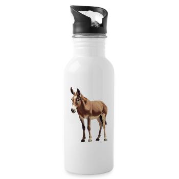 Donkey Esel - Trinkflasche mit integriertem Trinkhalm - Weiß - Rechts