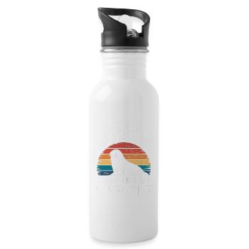 Walross - Trinkflasche mit integriertem Trinkhalm - Weiß - Rechts