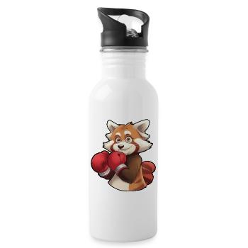 Animal Lover Boxing Match Sport Fighting Boxer - Water bottle with straw - white - Right