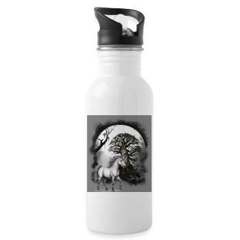 Unicorn Unicorns Horse - Water bottle with straw - white - Right
