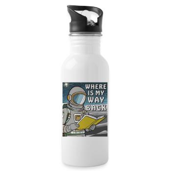 ASTRONAUT BUCH WHERE IS MY WAY BACK - Trinkflasche mit integriertem Trinkhalm - Weiß - Rechts