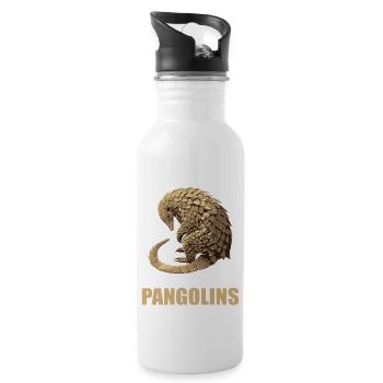 Schuppentiere Pangolin Schuppentier - Trinkflasche mit integriertem Trinkhalm - Weiß - Rechts