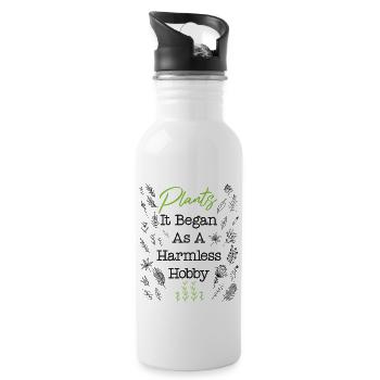 Plant Lover Gardening Plants It - Trinkflasche mit integriertem Trinkhalm - Weiß - Rechts
